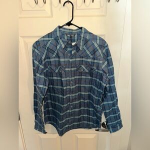 Stio - Men’s Junction Midweight Flannel, Color Blue Heron Plaid